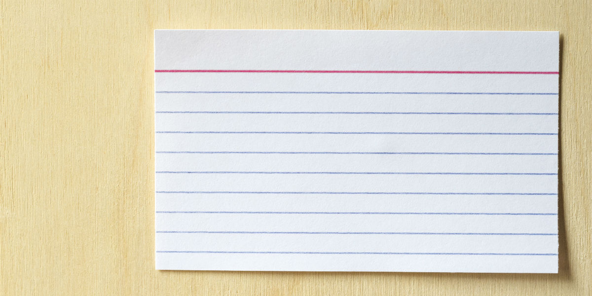 Can You Put Your Investment Plan On An Index Card?